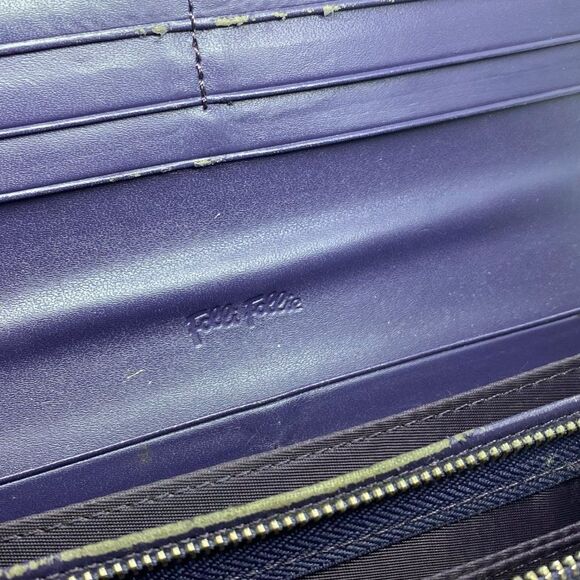 Authentic Pre-owned Folli Follie Purple Patent Leather Long Designer Wallet - Picture 7 of 10